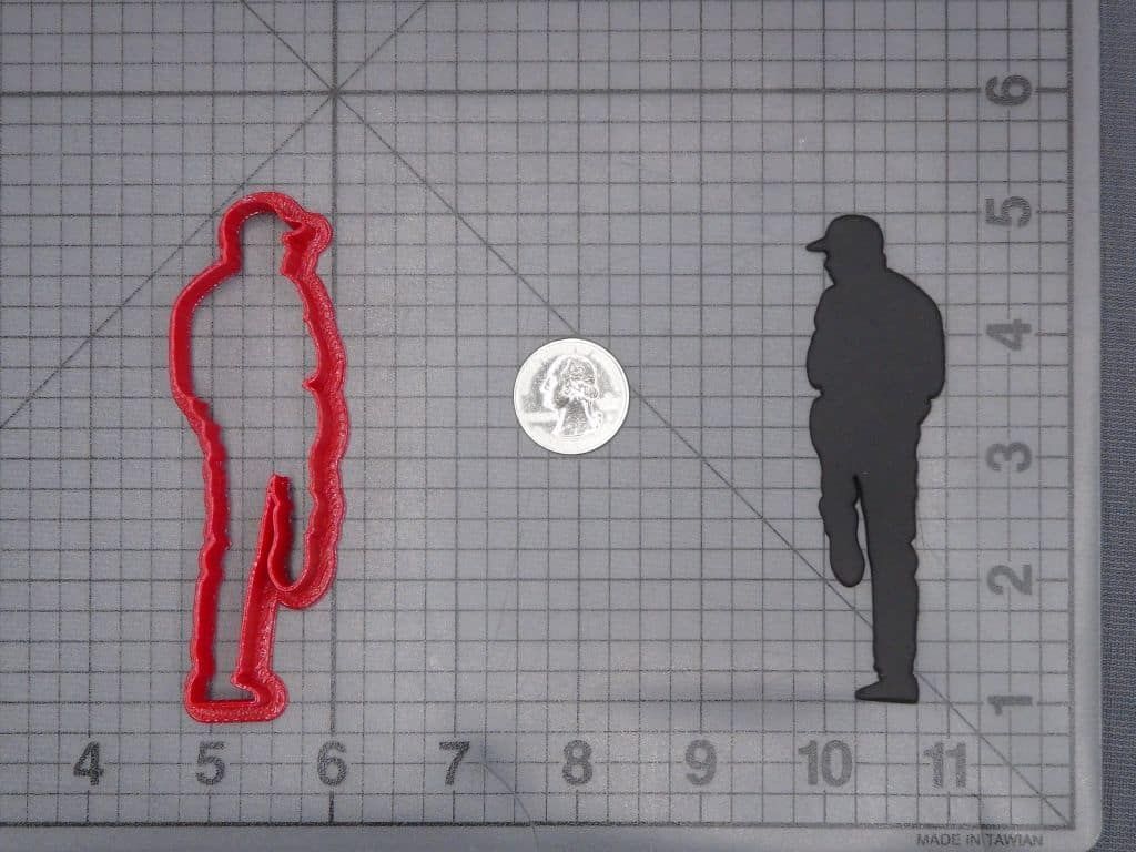 Baseball Player 266-J146 Cookie Cutter Silhouette