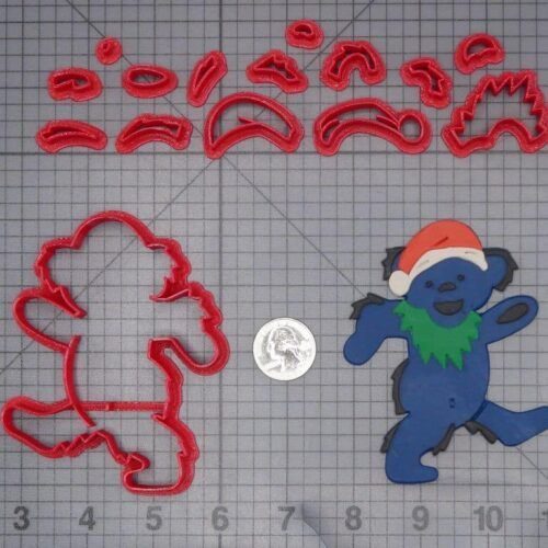 Christmas - Grateful Dead Bear 266-J411 Cookie Cutter Set
