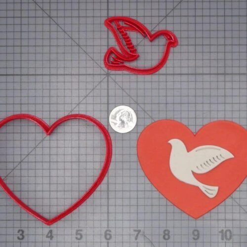 Dove in Heart 266-J035 Cookie Cutter Set