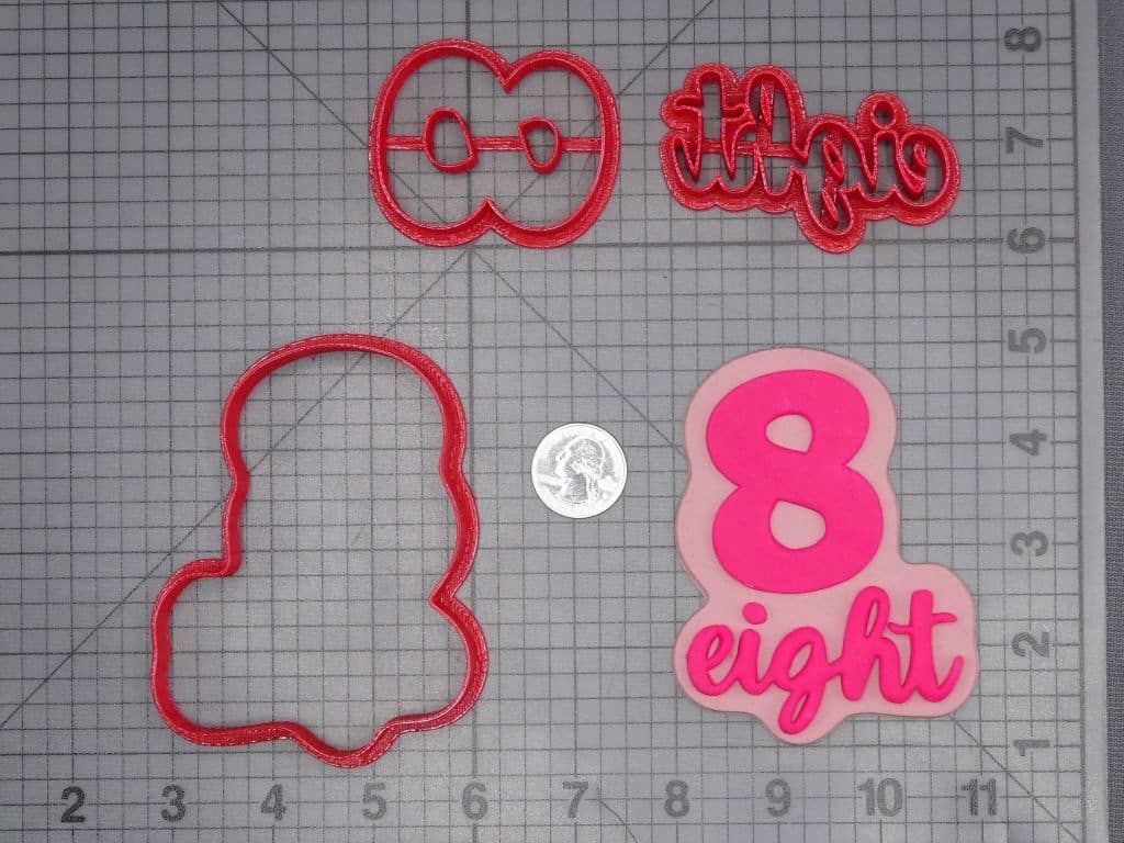 Eight Worded Number 266-J177 Cookie Cutter Set