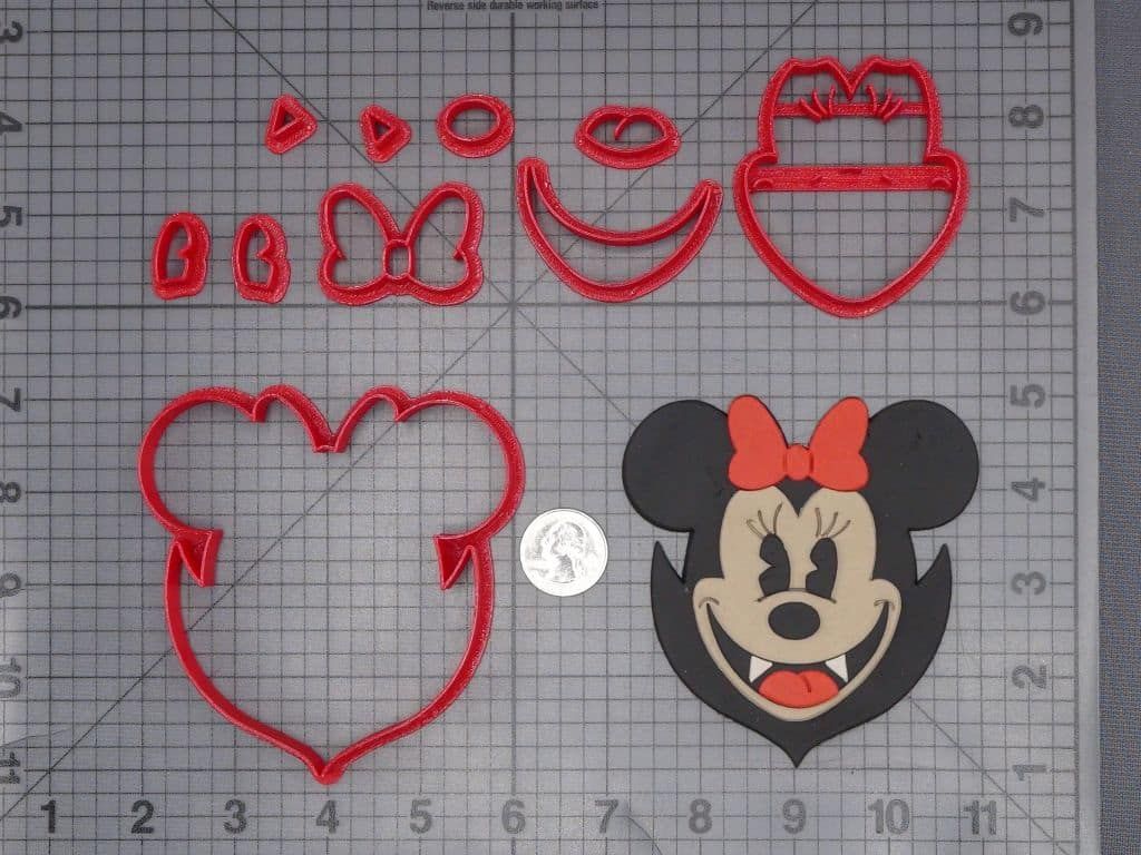 Halloween - Minnie Mouse Vampire Head 266-J259 Cookie Cutter Set
