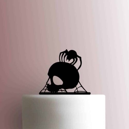 Halloween - Skull with Spider 225-B652 Cake Topper
