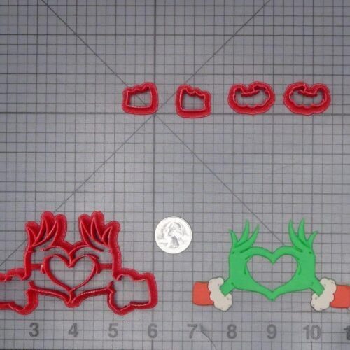 How the Grinch Stole Christmas - Grinch Heart Hands 266-J418 Cookie Cutter Set