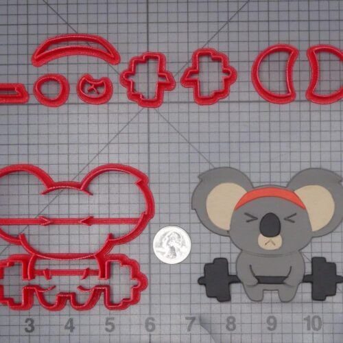 Koala Working Out 266-J239 Cookie Cutter Set