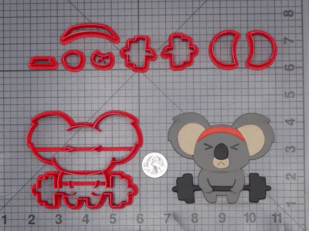 Koala Working Out 266-J239 Cookie Cutter Set