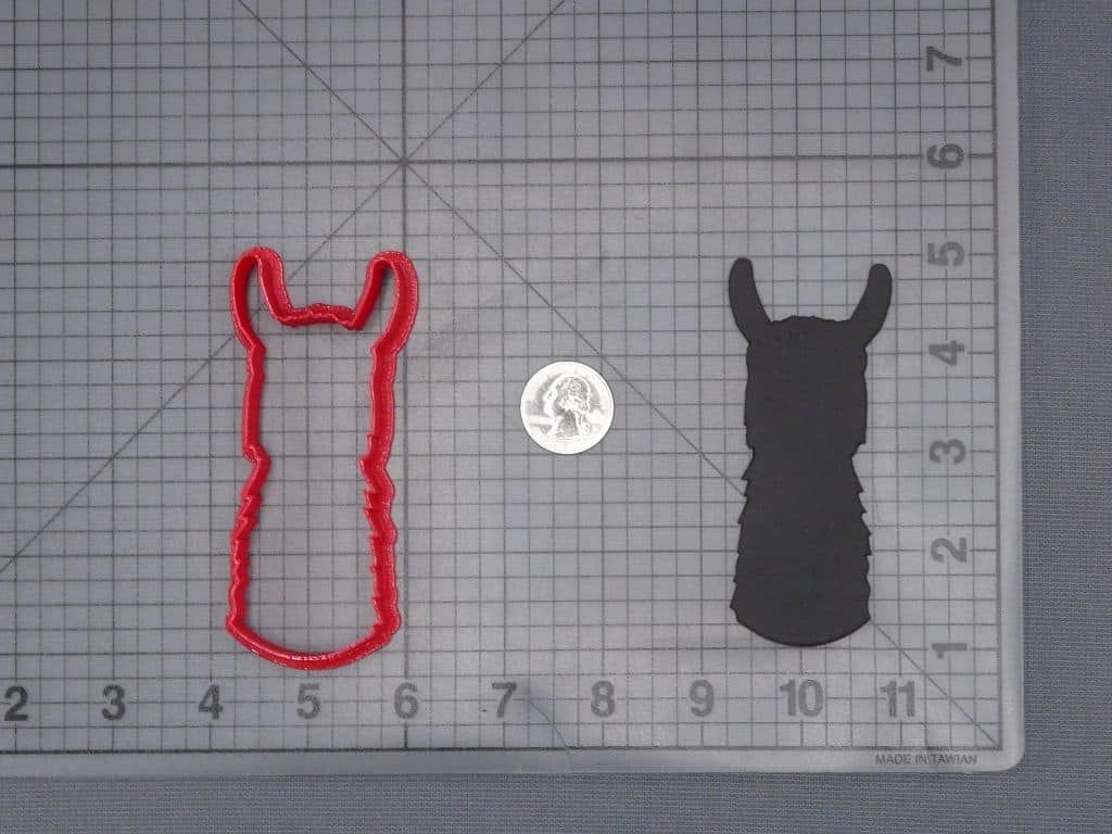 Llama Head 266-J005 Cookie Cutter Silhouette