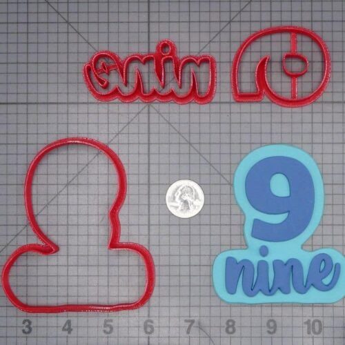 Nine Worded Number 266-J236 Cookie Cutter Set