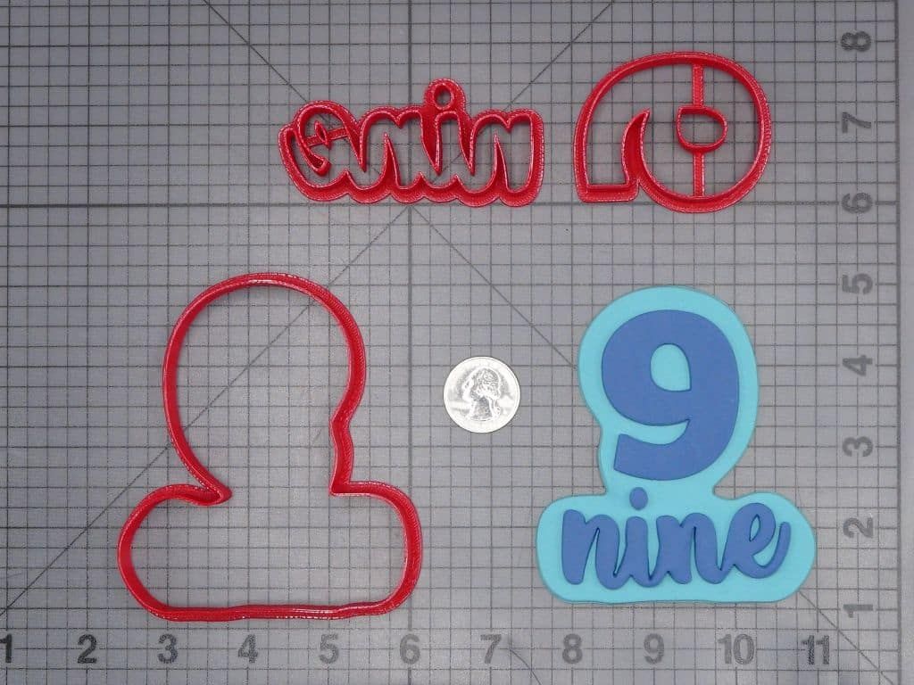 Nine Worded Number 266-J236 Cookie Cutter Set
