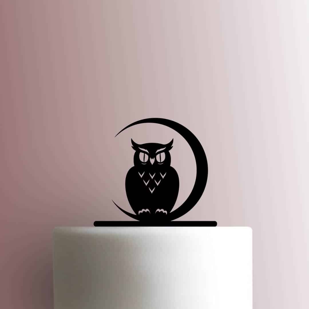 Owl on Moon 225-B565 Cake Topper