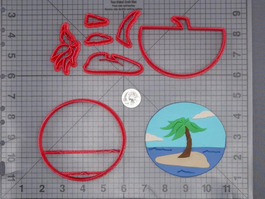 Palm Tree Island 266-J209 Cookie Cutter Set