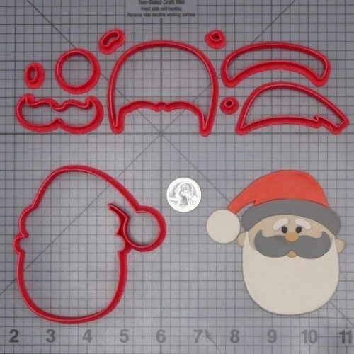 Rudolph the Red Nosed Reindeer - Santa Claus Head 266-J417 Cookie Cutter Set