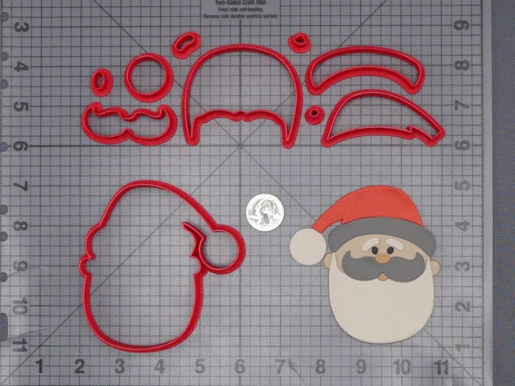 Rudolph the Red Nosed Reindeer - Santa Claus Head 266-J417 Cookie Cutter Set