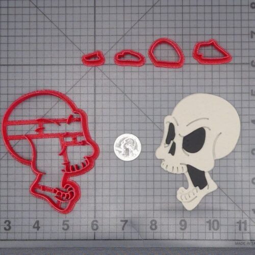 Skull Yelling 266-J169 Cookie Cutter Set