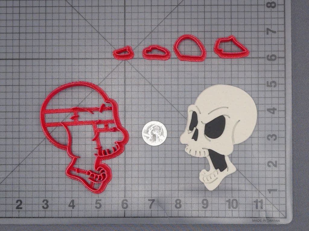 Skull Yelling 266-J169 Cookie Cutter Set