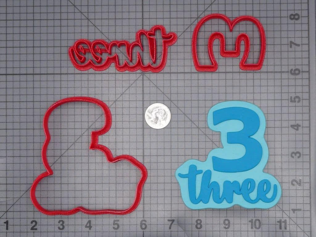 Three Worded Number 266-J071 Cookie Cutter Set