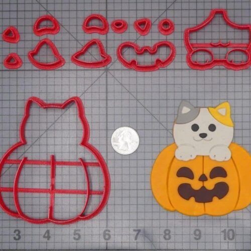 Cat in Jack O Lantern 266-J443 Cookie Cutter Set