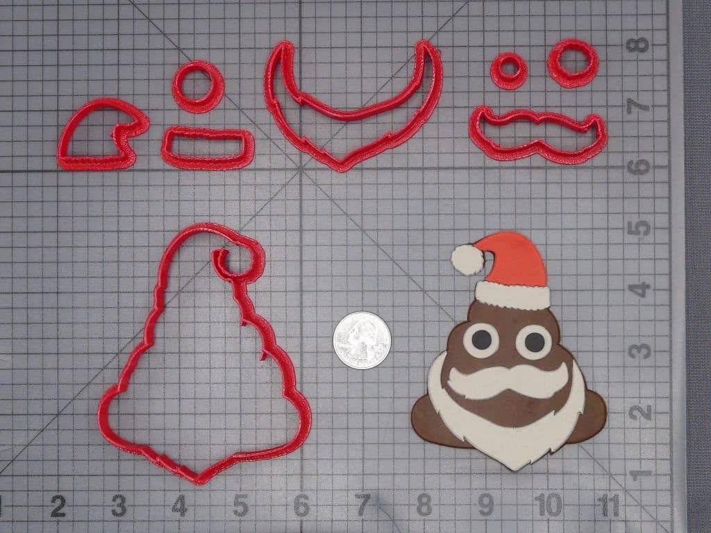 Christmas - Poop Santa Claus 266-J405 Cookie Cutter Set