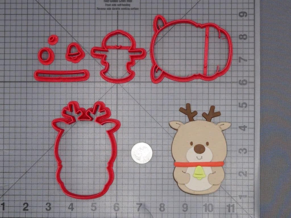 Christmas - Reindeer with Bell 266-J408 Cookie Cutter Set