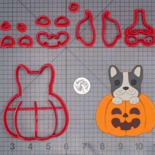 French Bulldog Dog in Jack O Lantern 266-J300 Cookie Cutter Set