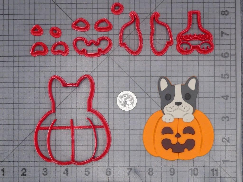 French Bulldog Dog in Jack O Lantern 266-J300 Cookie Cutter Set