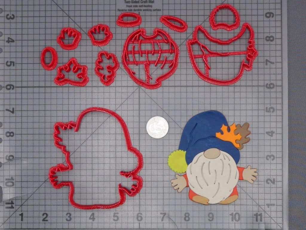 Gnome with Leaves 266-J280 Cookie Cutter Set