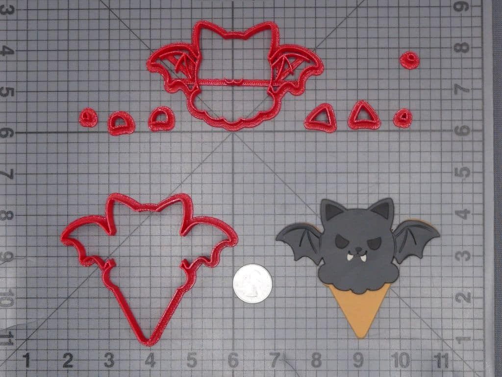 Halloween - Bat Ice Cream 266-J383 Cookie Cutter Set