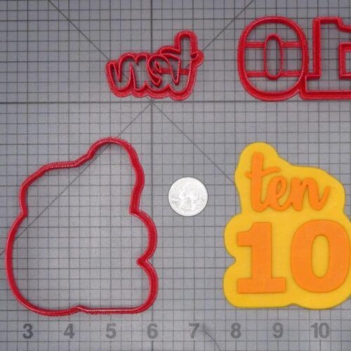 Ten Worded Number 266-J279 Cookie Cutter Set