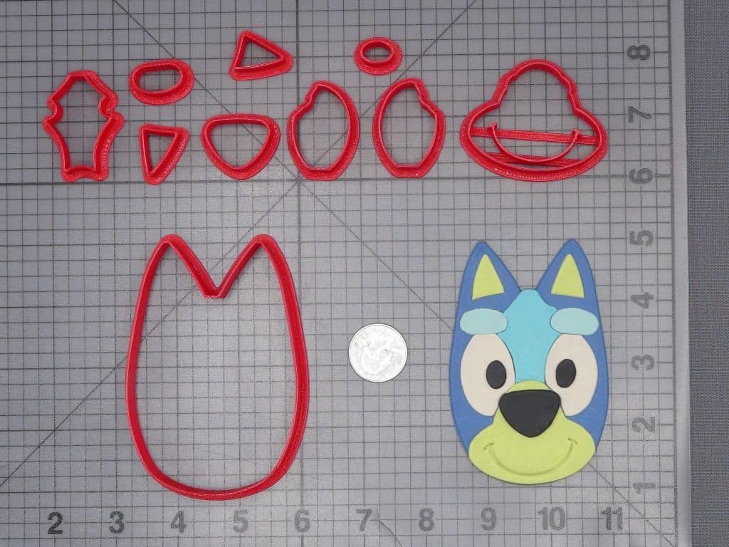 Bluey Head 266-J575 Cookie Cutter Set