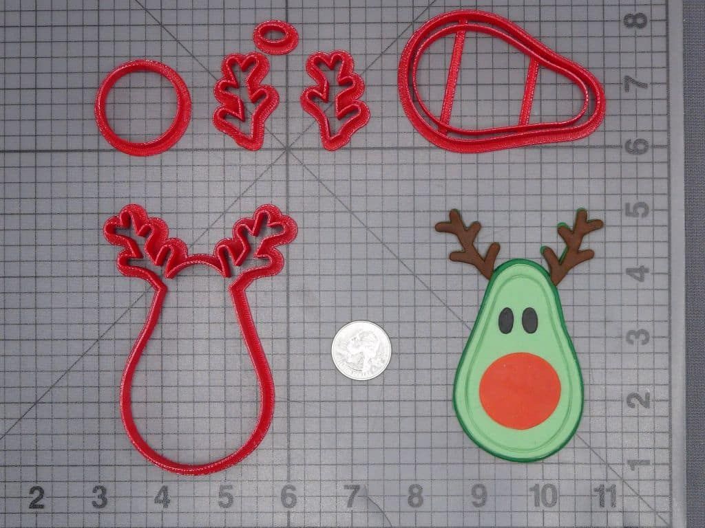 Christmas - Avocado Reindeer 266-J510 Cookie Cutter Set