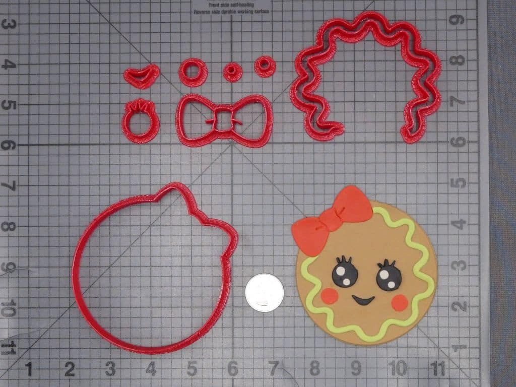 Christmas - Gingerbread Girl Head 266-J492 Cookie Cutter Set
