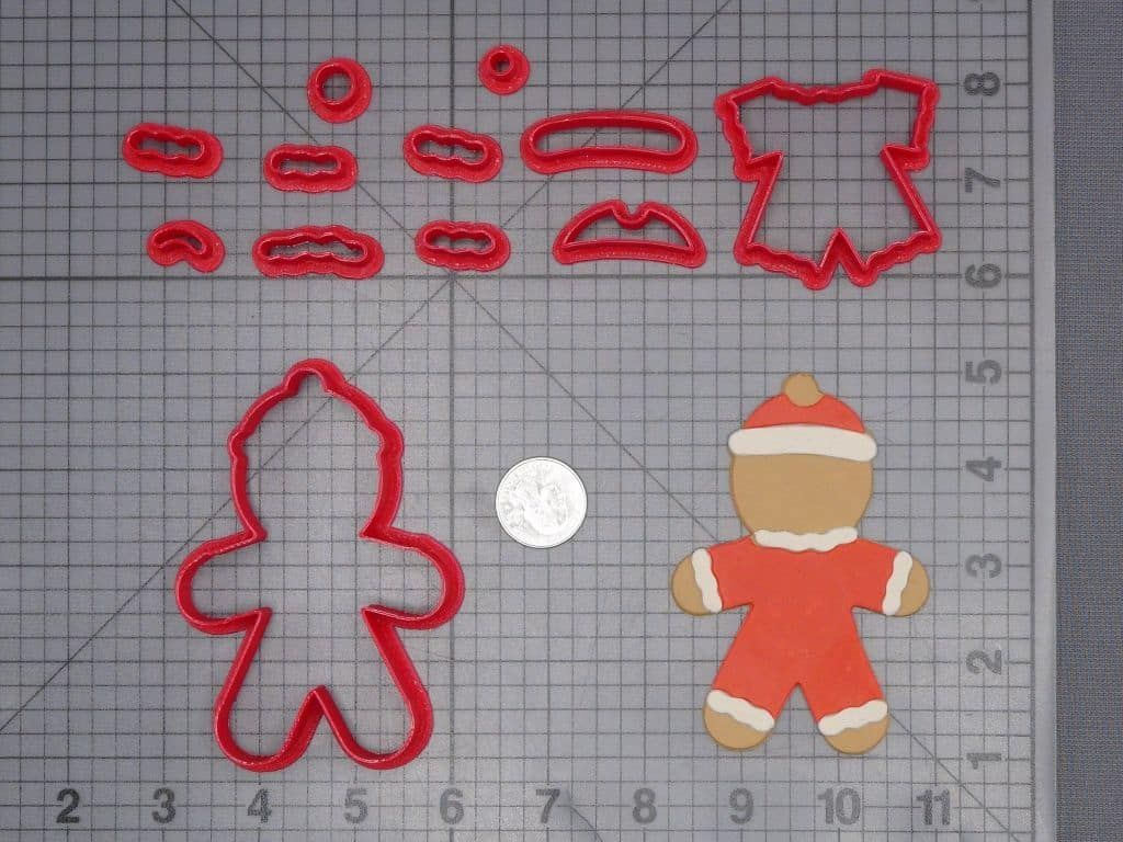 Christmas - Santa Gingerbread 266-J440 Cookie Cutter Set