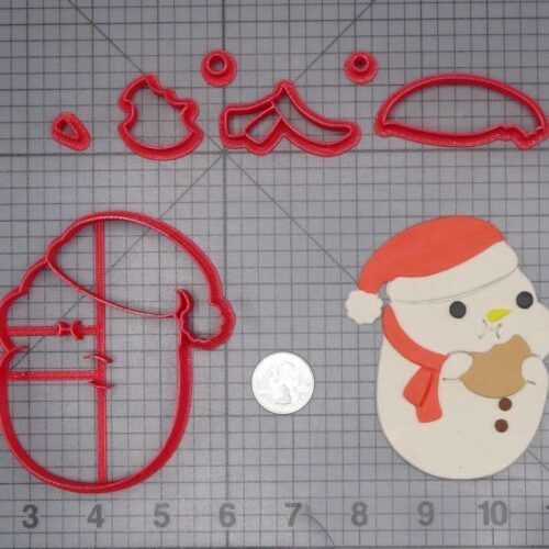 Christmas - Snowman Eating Cookie 266-J438 Cookie Cutter Set