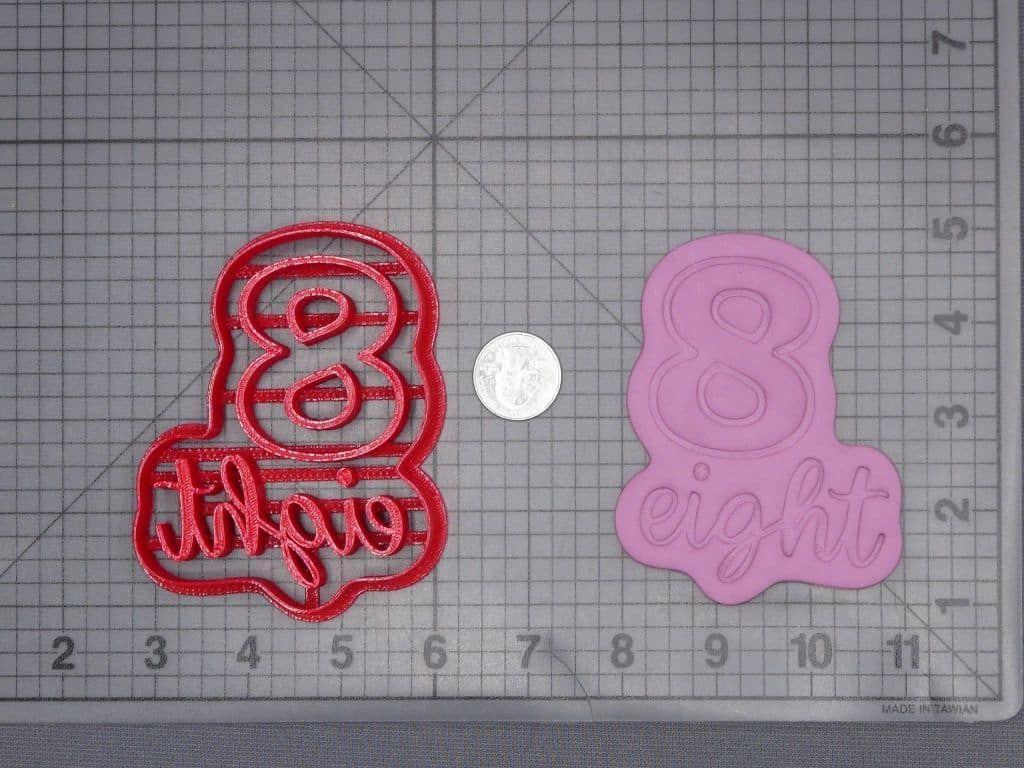 Eight Worded Number 266-J398 Cookie Cutter