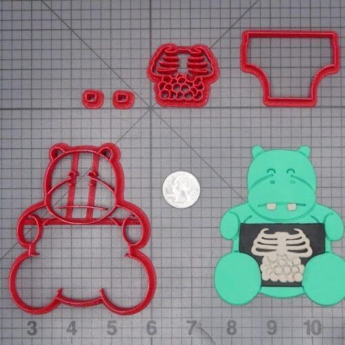 Hungry Hippo Xray 266-J521 Cookie Cutter Set
