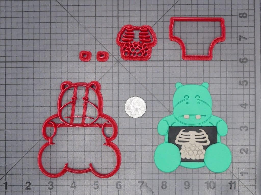 Hungry Hippo Xray 266-J521 Cookie Cutter Set