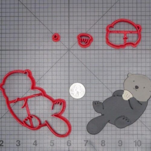 Otter with Shell 266-J206 Cookie Cutter Set