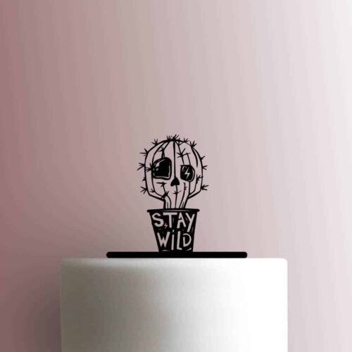 Skull Cactus Stay Wild 225-B589 Cake Topper
