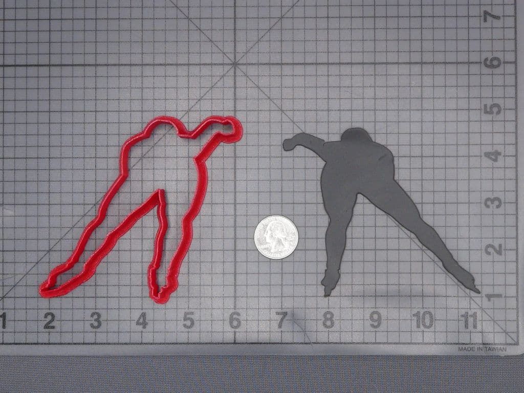 Speed Ice Skater 266-J427 Cookie Cutter Silhouette