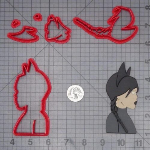 Wednesday in Cat Ears 266-J084 Cookie Cutter Set
