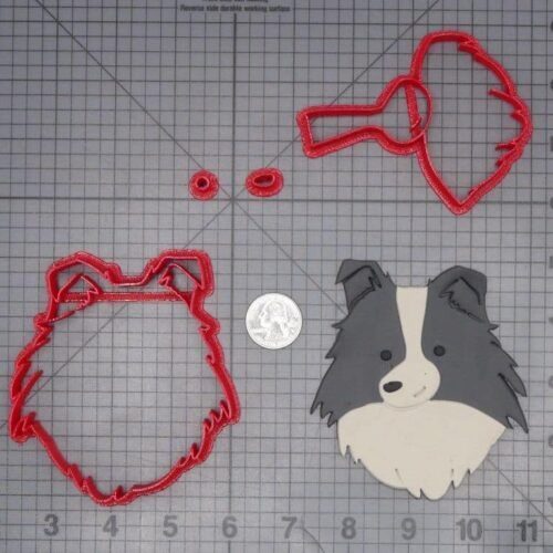 Border Collie Dog Head 266-J488 Cookie Cutter Set