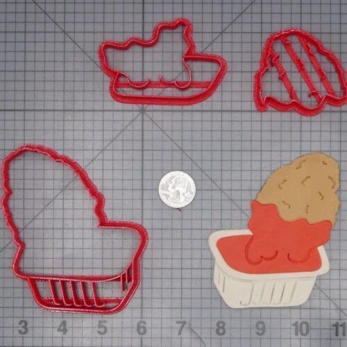 Chicken Nugget with Sauce 266-J489 Cookie Cutter Set
