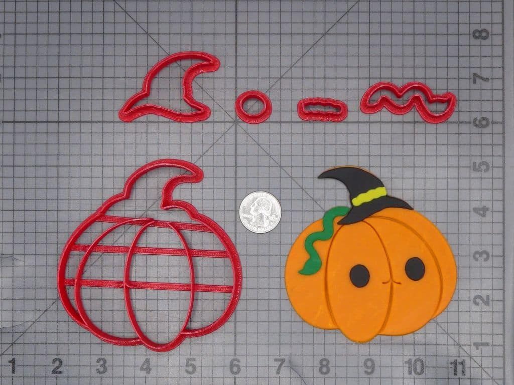 Halloween - Jack O Lantern with Witch Hat 266-J382 Cookie Cutter Set