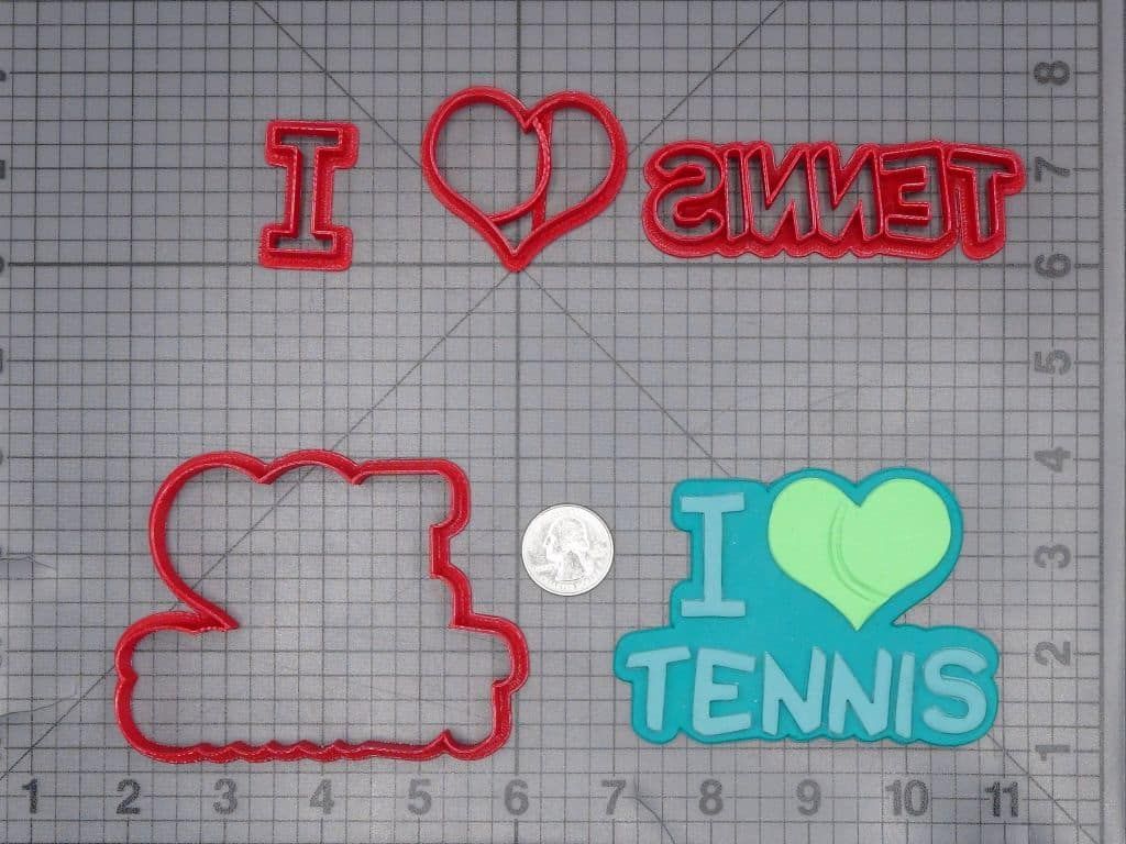 I Love Tennis 266-J174 Cookie Cutter Set