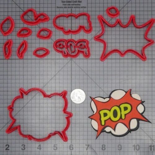 POP Action Word Bubble 266-J587 Cookie Cutter Set