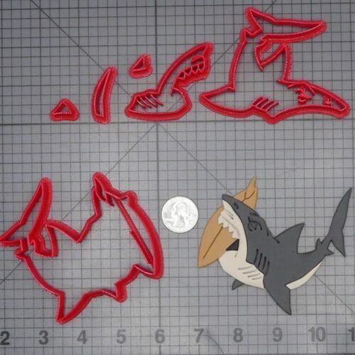 Shark with Surfboard 266-J594 Cookie Cutter Set