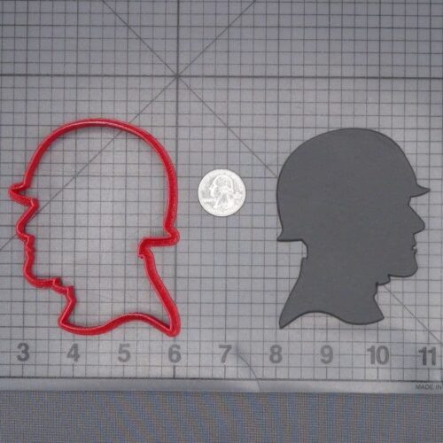 Soldier Head 266-J572 Cookie Cutter Silhouette