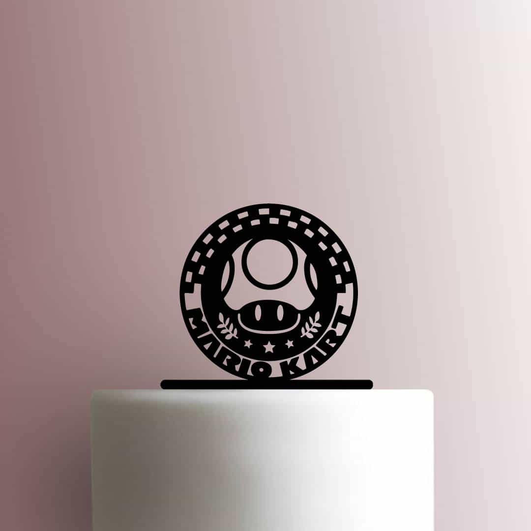 Super Mario - Mario Kart Mushroom Cup Badge 225-B660 Cake Topper