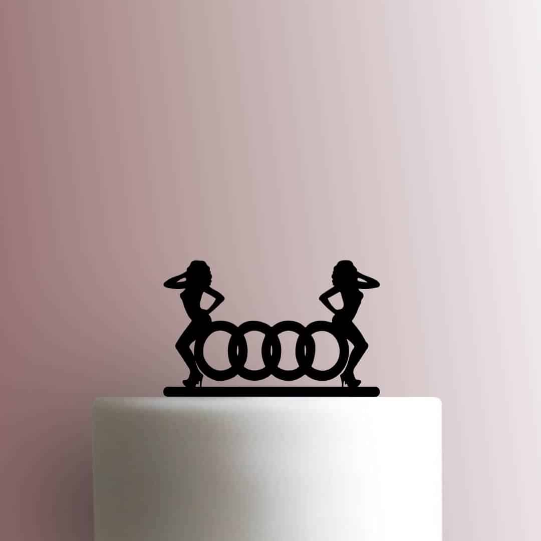 Audi Logo with Women 225-B687 Cake Topper
