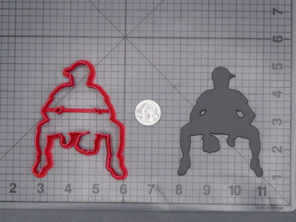 Baseball Catcher 266-J466 Cookie Cutter