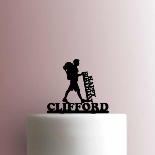 Custom Hiker Happy Birthday Name 225-B749 Cake Topper
